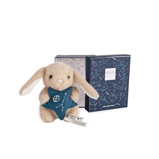 Conejo de peluche beige, 12 cm, DOUDOU ET COMPAGNIE, cangrejo Doudou Astro