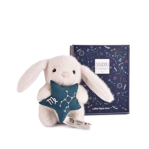 Conejo de peluche blanco 12cm DOUDOU ET COMPAGNIE Doudou Astro Virgem