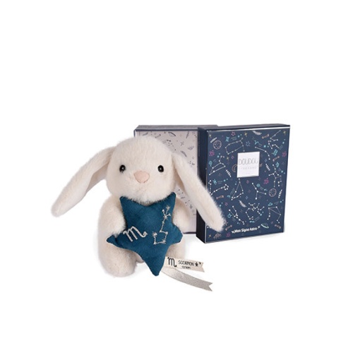 Conejo de peluche blanco 12cm DOUDOU ET COMPAGNIE Doudou Astro Scorpion