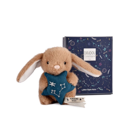 Conejo de peluche marrón 12cm DOUDOU ET COMPAGNIE Doudou Astro Piscis