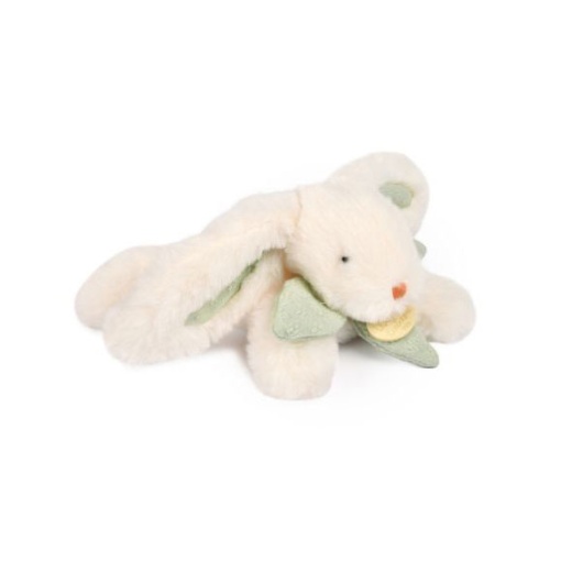 Peluche conejo blanco con lazo verde 20cm DOUDOU ET COMPAGNIE Lapin Bonbon