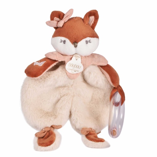 Doudou sonajero zorro de Mina, 18cm. DOUDOU Y COMPAGNIE Mina y Timo