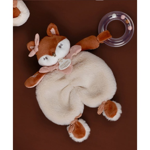 Doudou sonajero zorro de Mina, 18cm. DOUDOU Y COMPAGNIE Mina y Timo