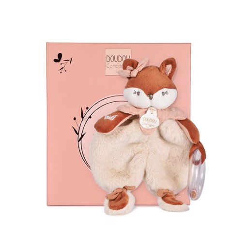 Doudou sonajero zorro de Mina, 18cm. DOUDOU Y COMPAGNIE Mina y Timo