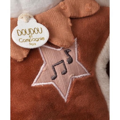 Doudou con caja de música, zorro, Mina, 16cm, DOUDOU ET COMPAGNIE, Mina et Timo