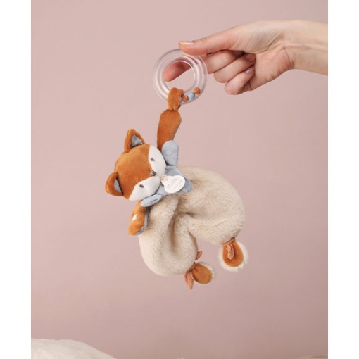 Doudou con sonajero zorro Timo 18cm DOUDOU ET COMPAGNIE Mina et Timo