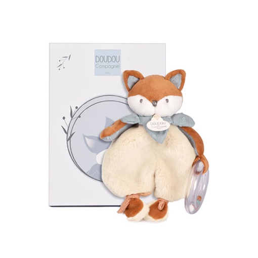 Doudou con sonajero zorro Timo 18cm DOUDOU ET COMPAGNIE Mina et Timo