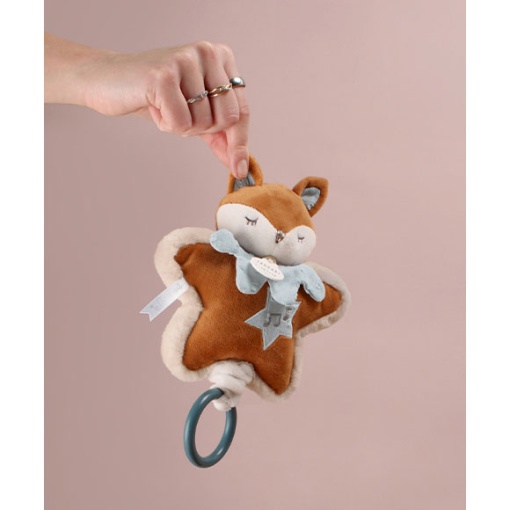 Doudou con caja de música, zorro, Timo, 16cm, DOUDOU ET COMPAGNIE, Mina et Timo