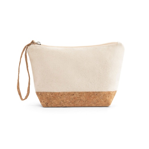 Neceser Blanchet blanco con corcho 22x13x8cm