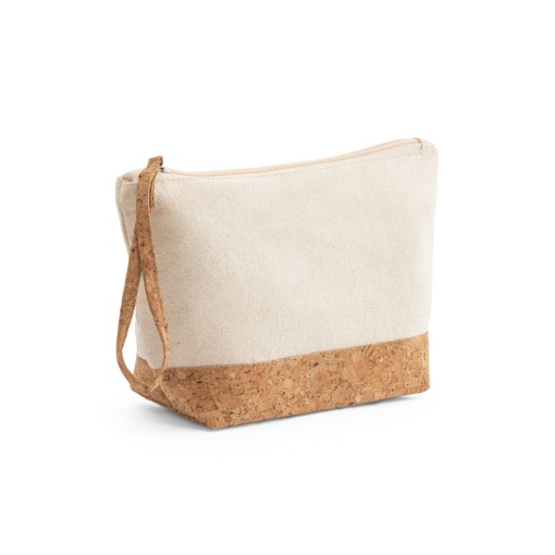 Neceser Blanchet blanco con corcho 22x13x8cm