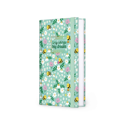 Agenda escolar diária 120x180mm 2026/27 16 meses LEGAMI Bee com elástico