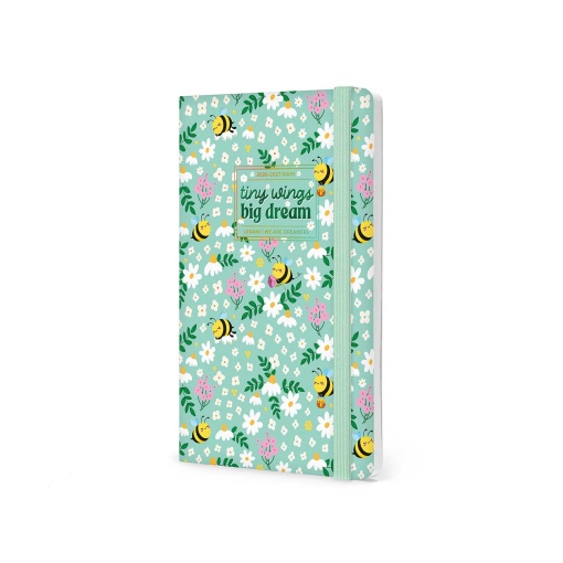 Agenda escolar semanal 120x180mm 2026/27 16 meses LEGAMI Bee com elástico