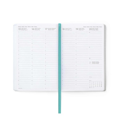 Agenda escolar semanal 120x180mm 2026/27 16 meses LEGAMI Bee com elástico