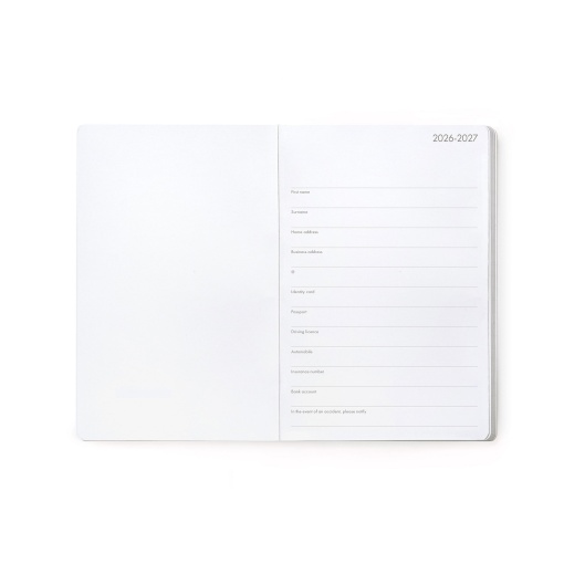 Agenda escolar semanal 120x180mm 2026/27 16 meses LEGAMI Bee com elástico