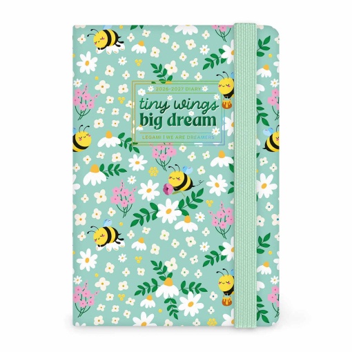 Agenda escolar semanal A6 2026/27 16 meses LEGAMI Bee com elástico