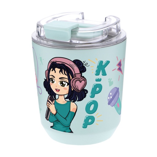 Copo térmico Lovely Story K-POP menta 280ml