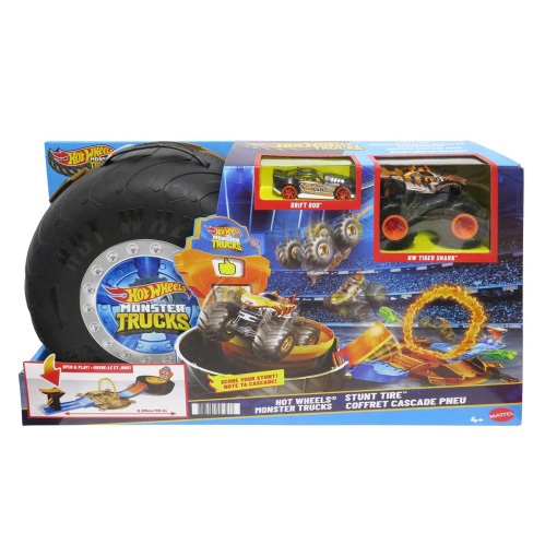 Hot Wheels Monster Trucks pista conjunto pneu das acrobacias Mattel GVK48
