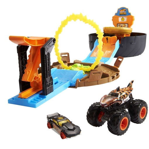 Hot Wheels Monster Trucks pista conjunto pneu das acrobacias Mattel GVK48
