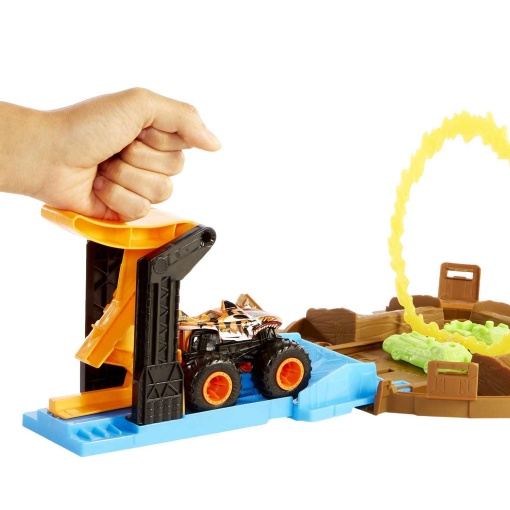 Hot Wheels Monster Trucks pista conjunto pneu das acrobacias Mattel GVK48