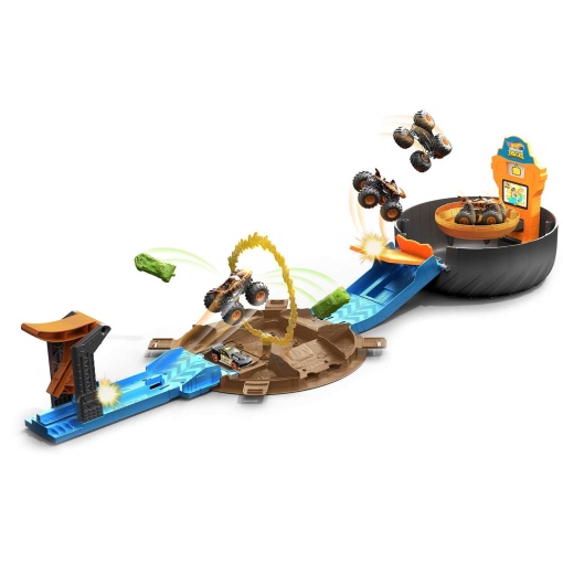 Hot Wheels Monster Trucks pista conjunto pneu das acrobacias Mattel GVK48