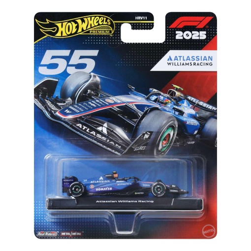 Hot Wheels Premium Formula 1 Atlassian Williams Racing Team nº 55 Mattel HRV11/JKD85