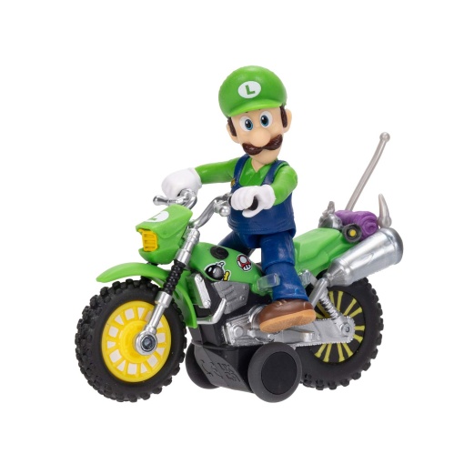 Super Mario Galaxy Luigi figure + JAKKS motorcycle