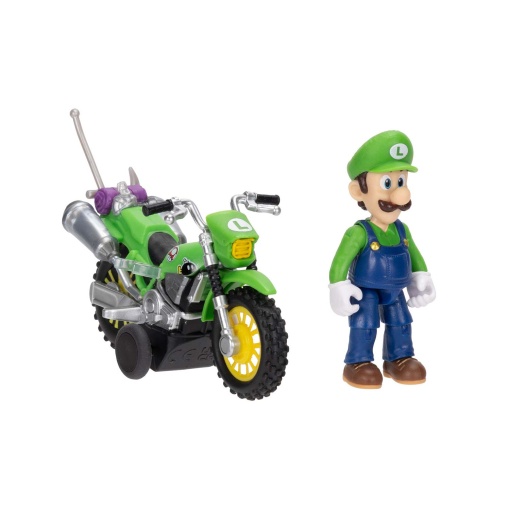 Super Mario Galaxy Luigi figure + JAKKS motorcycle