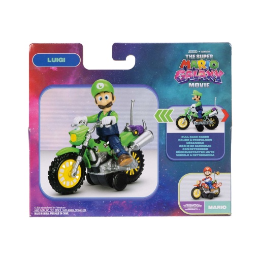Super Mario Galaxy Luigi figure + JAKKS motorcycle
