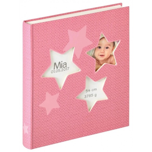 Photo album 28x30.5cm WALTHER Estrella 50 sheets pink