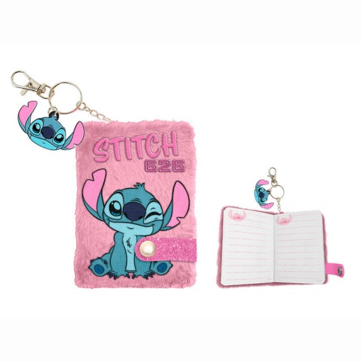 A7 notebook with Disney Stitch keychain