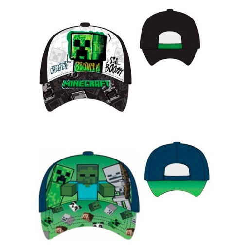 Minecraft cap, 54-56cm, assorted.