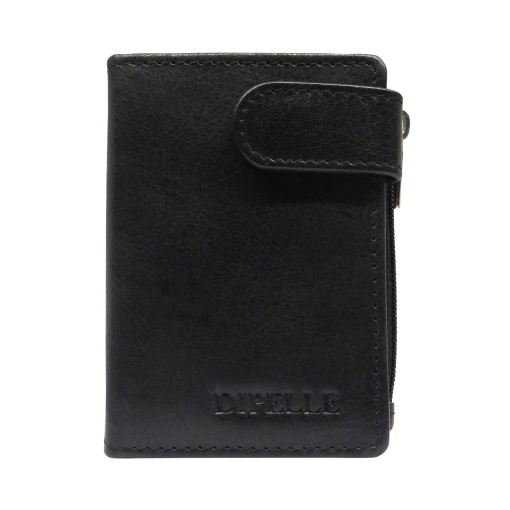 Porta-moedas/cartões em pele Dipelle 7,5x10cm preto DP1811