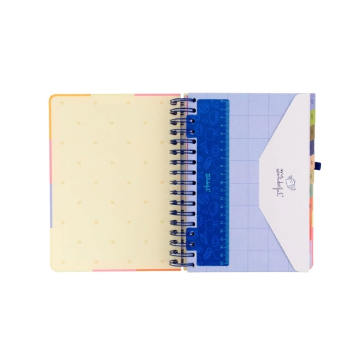 A5 daily school planner 2026/27, 12 months, spiral bound, MR. WONDERFUL "The Perfect Break" with elastic closure.