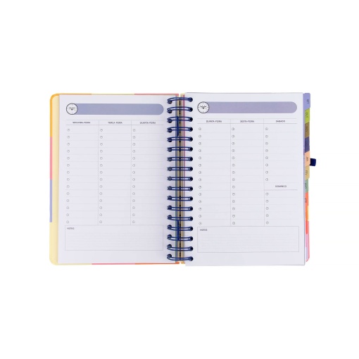 A5 daily school planner 2026/27, 12 months, spiral bound, MR. WONDERFUL "The Perfect Break" with elastic closure.