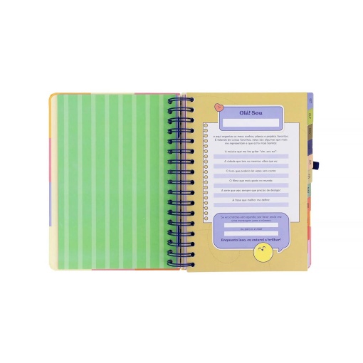 A5 daily school planner 2026/27, 12 months, spiral bound, MR. WONDERFUL "The Perfect Break" with elastic closure.
