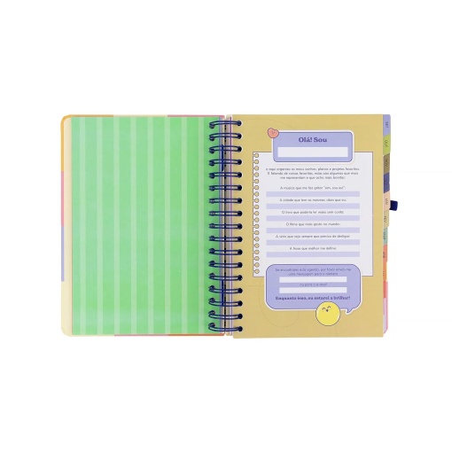 Agenda escolar diaria 175x140 mm 2026/27 12 meses, encuadernación en espiral MR. WONDERFUL "El descanso perfecto" con cierre elástico