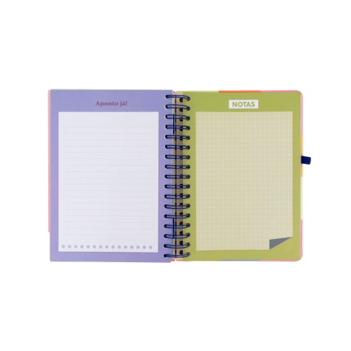 Agenda escolar diaria 175x140 mm 2026/27 12 meses, encuadernación en espiral MR. WONDERFUL "El descanso perfecto" con cierre elástico