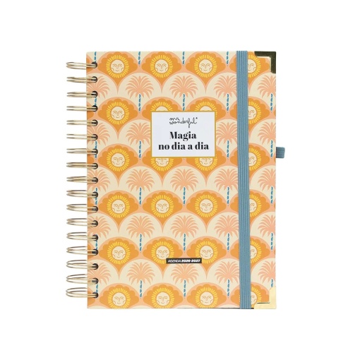 A5 Daily School Planner 2026/27 12 Months Spiral Bound MR. WONDERFUL "Magic in Everyday Life" with Elastic Band