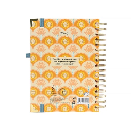 A5 Daily School Planner 2026/27 12 Months Spiral Bound MR. WONDERFUL "Magic in Everyday Life" with Elastic Band