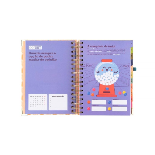 A5 Daily School Planner 2026/27 12 Months Spiral Bound MR. WONDERFUL "Magic in Everyday Life" with Elastic Band