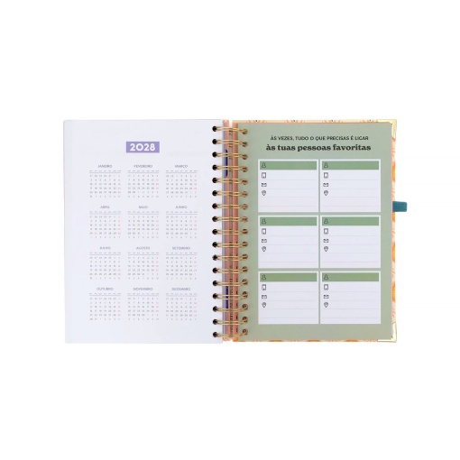 A5 Daily School Planner 2026/27 12 Months Spiral Bound MR. WONDERFUL "Magic in Everyday Life" with Elastic Band