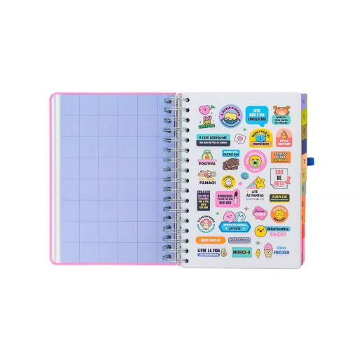 A5 daily school planner 2026/27 12 months spiral bound MR. WONDERFUL "If life gives you lemons..." with elastic band