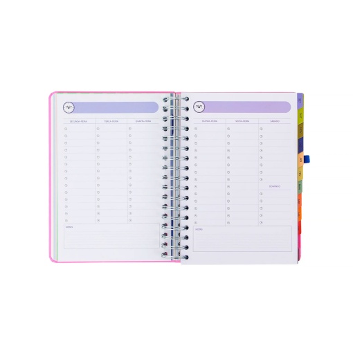 A5 daily school planner 2026/27 12 months spiral bound MR. WONDERFUL "If life gives you lemons..." with elastic band
