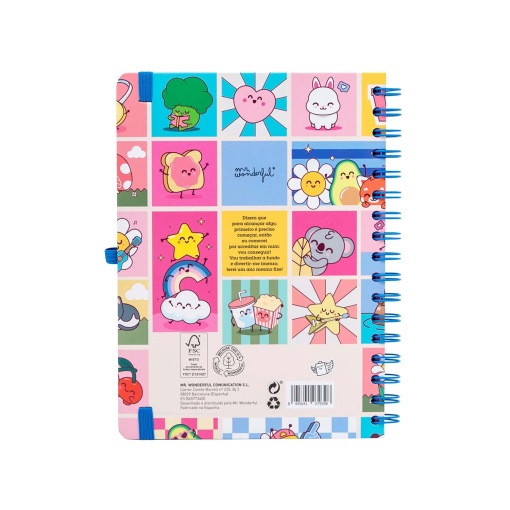 Weekly school planner A5 2026/27 12 months spiral bound MR. WONDERFUL "Manual for a brilliant year" with elastic closure