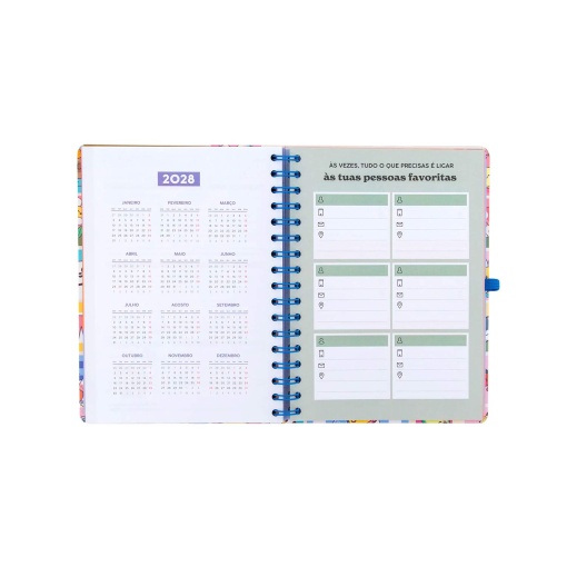 Weekly school planner A5 2026/27 12 months spiral bound MR. WONDERFUL "Manual for a brilliant year" with elastic closure