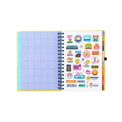 Weekly school planner A5 2026/27 12 months spiral bound MR. WONDERFUL "You look like my crush" with elastic band