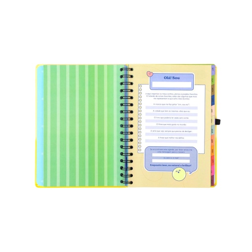 Weekly school planner A5 2026/27 12 months spiral bound MR. WONDERFUL "You look like my crush" with elastic band