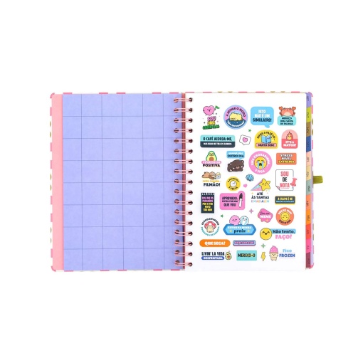 Weekly school planner A5 2026/27 12 months spiral bound MR. WONDERFUL "Live today, plan always" with elastic closure