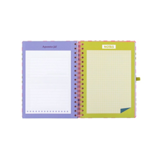 Weekly school planner A5 2026/27 12 months spiral bound MR. WONDERFUL "Live today, plan always" with elastic closure