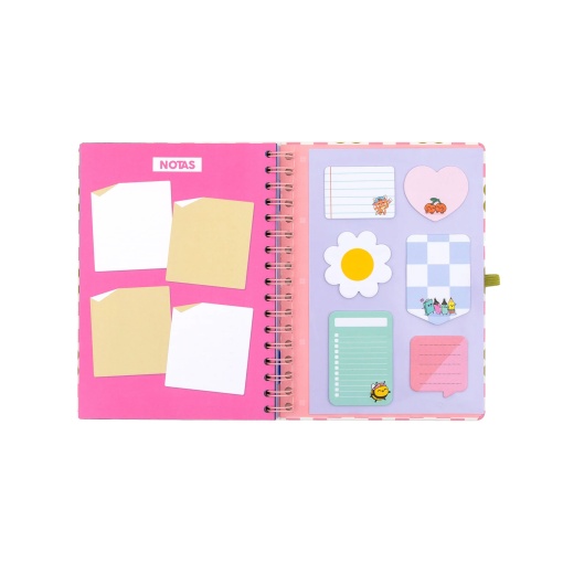 Weekly school planner A5 2026/27 12 months spiral bound MR. WONDERFUL "Live today, plan always" with elastic closure